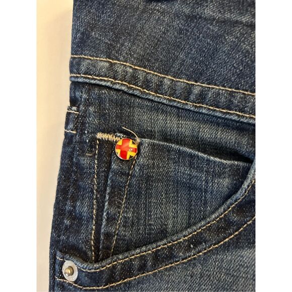 Y2K Hudson Signature Flap pockets low-rise Boot cut jeans size 28 petite length! - Picture 6 of 11